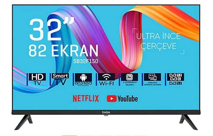 Saba 32 Sb32D151 Frameless Hd Androıd Smart Led Tv
