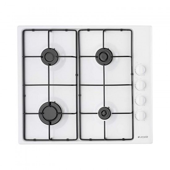 Arçelik STO 810 E 4 G D.Gazlı Beyaz Set Üstü Emaye Ocak