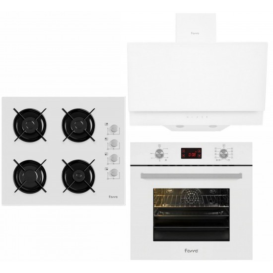 Ferre White Prado Beyaz Cam Dijital Set ( D017+2140+10001)